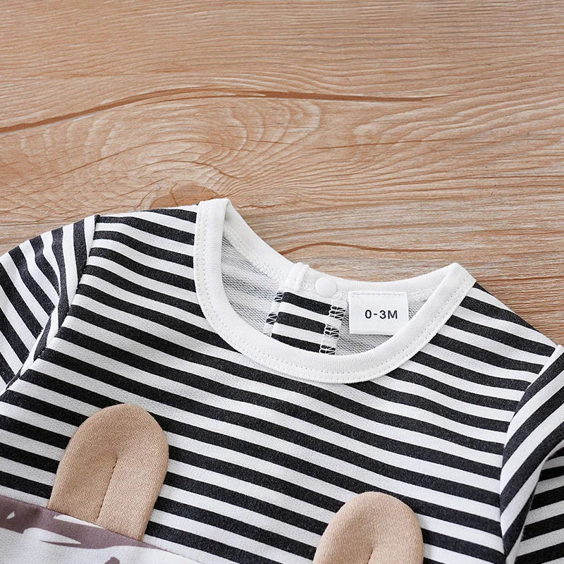 Hippo Print Baby Jumpsuit